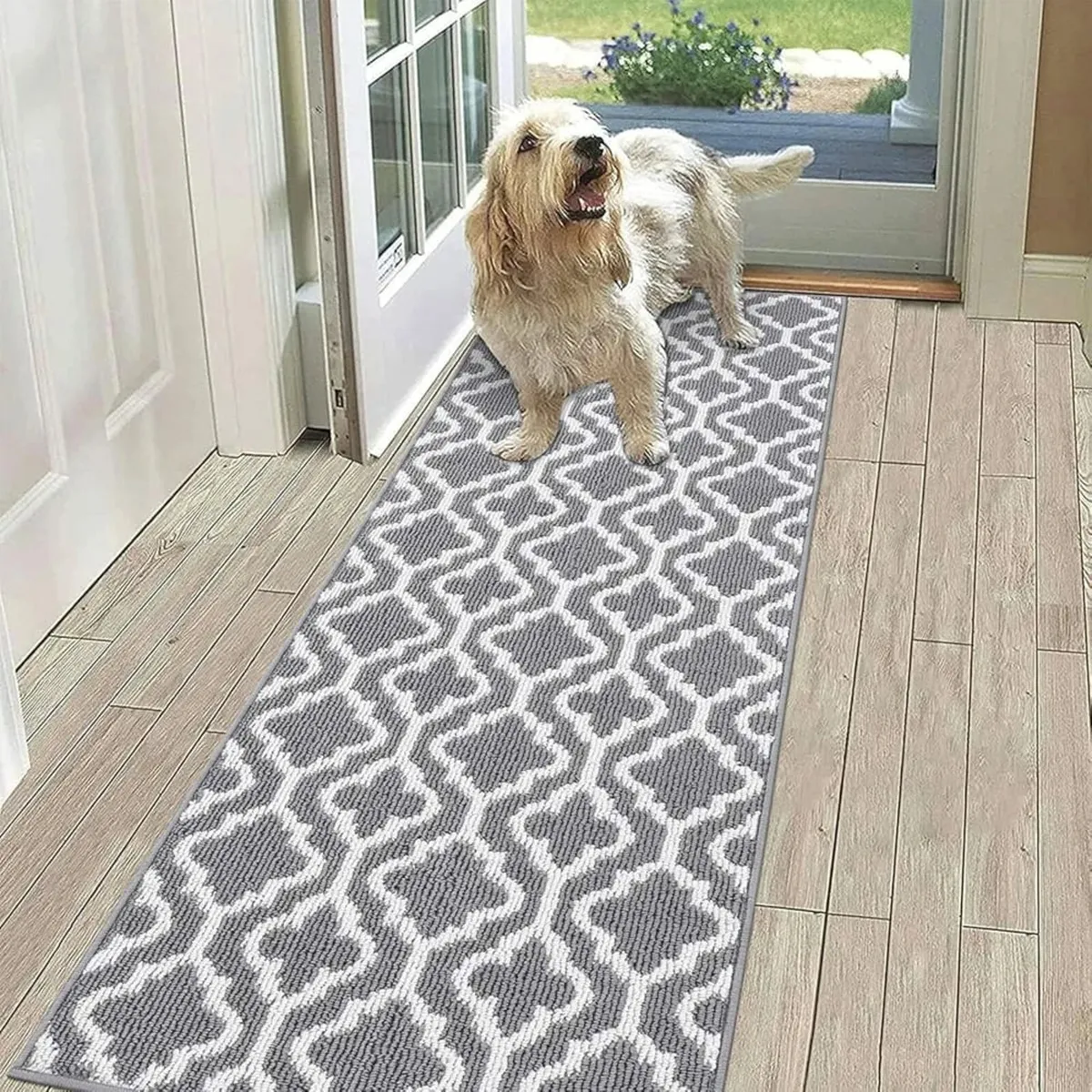 Runner Rug for Hallway Grey 50x150cm, Hallway Runn - Image 1