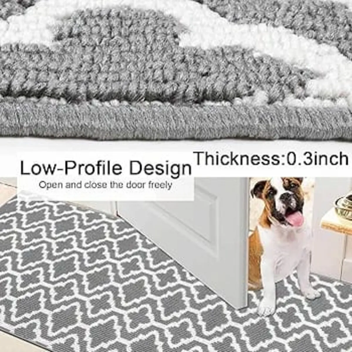 Runner Rug for Hallway Grey 50x150cm, Hallway Runn - Image 3