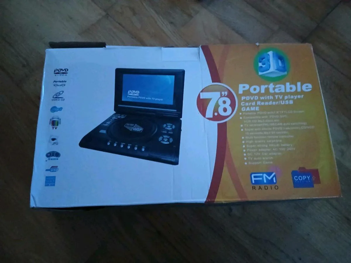 Portable tv dvd player new with games can deliver - Image 1