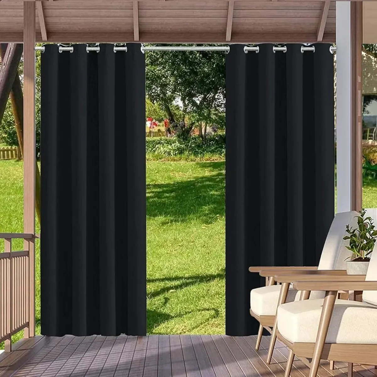 Gazebo Patio Outdoor Curtains Waterproof - Garden - Image 3