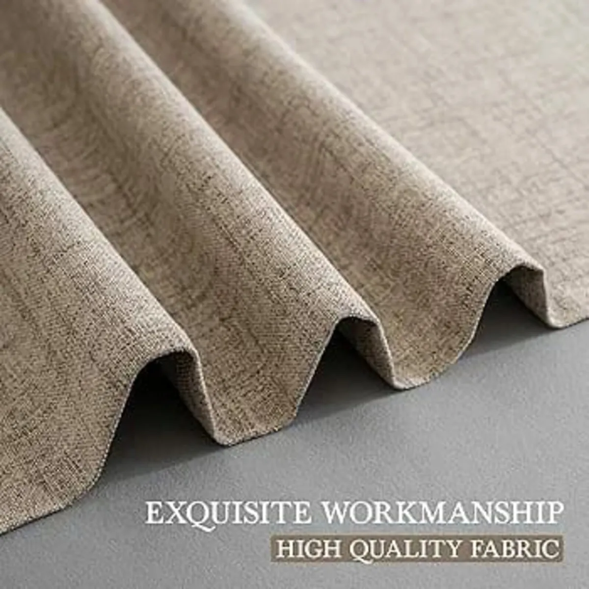 100% Blackout Curtains Linen Thermal Curtains 84 I - Image 4