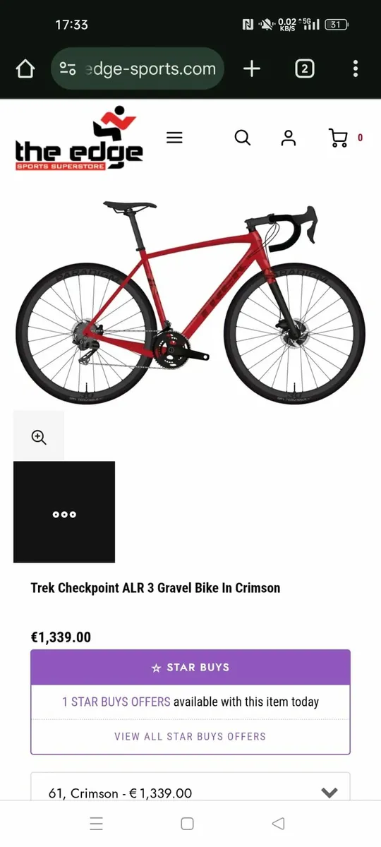 Trek checkpoint ALR3 Gravel bike size Large - Image 1