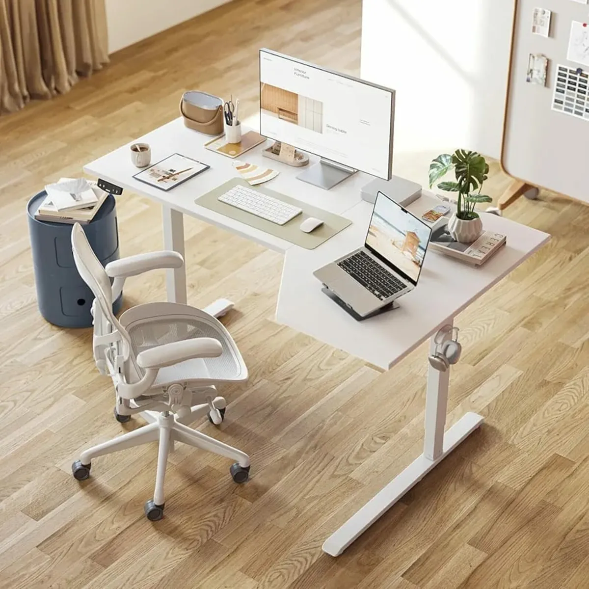Electric Standing Desk, L-shaped 140 cm Height Adj - Image 4