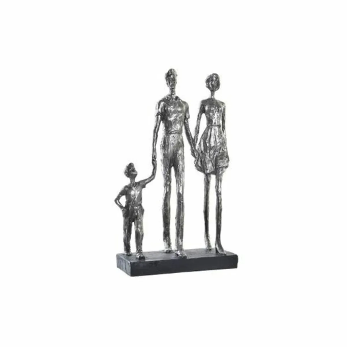 Family Decorative Figure – Silver & Black Resin (2 - Image 1
