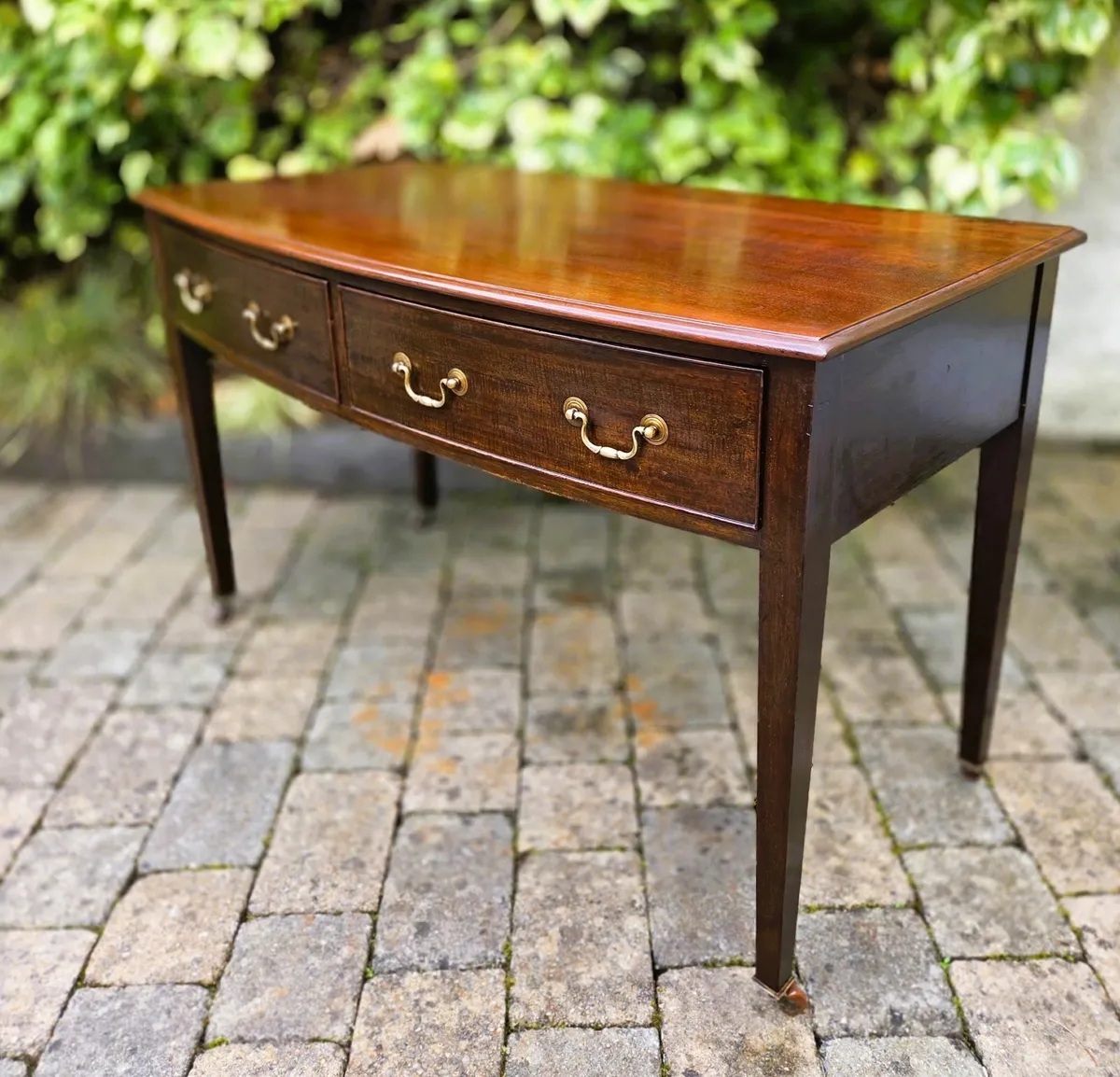 Victorian Bow Front Side Table- Circa 1890 - Image 1