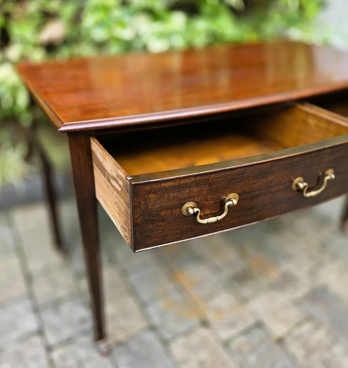 Victorian Bow Front Side Table- Circa 1890 - Image 3