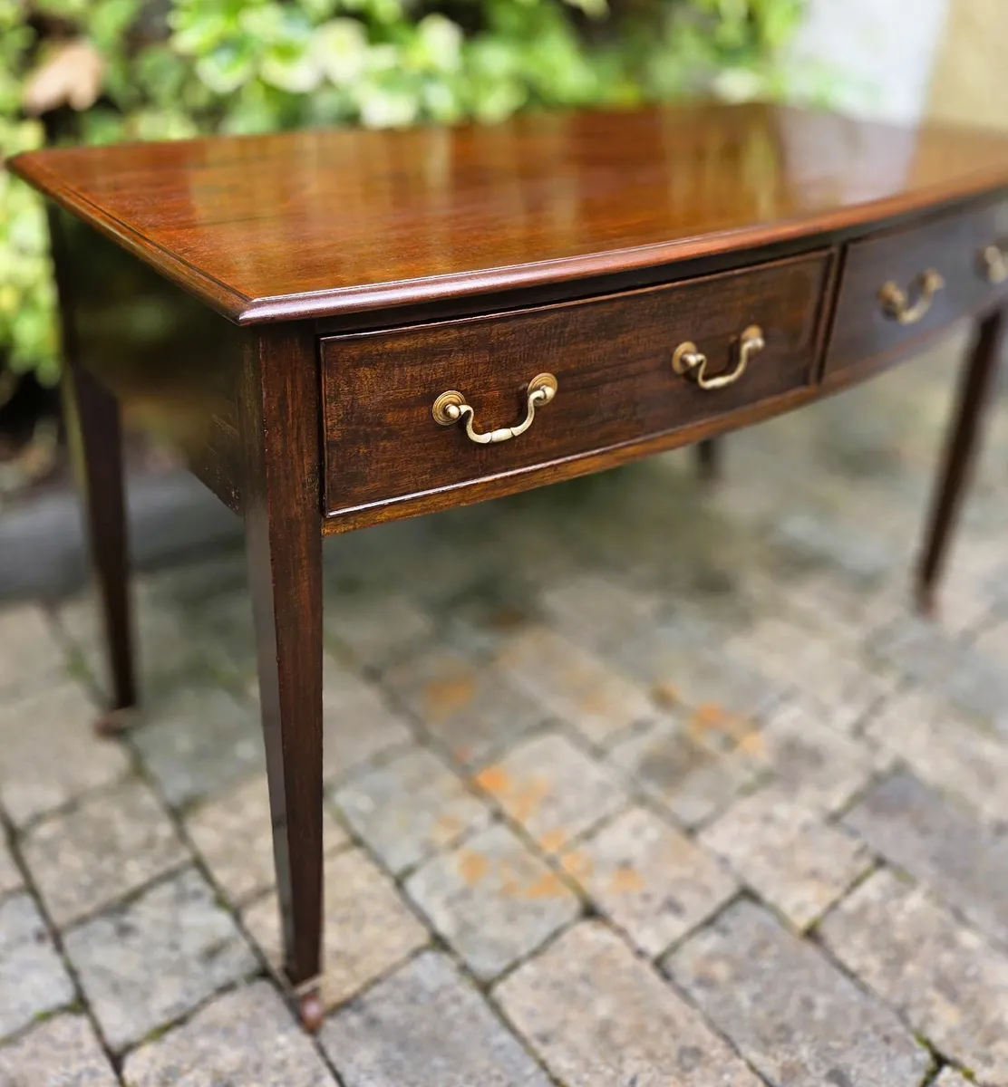Victorian Bow Front Side Table- Circa 1890 - Image 4