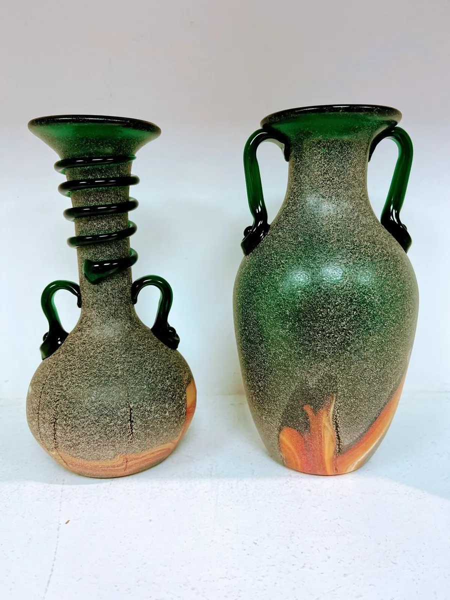 Vintage Murano Scavo glass vases 1960s - Image 2