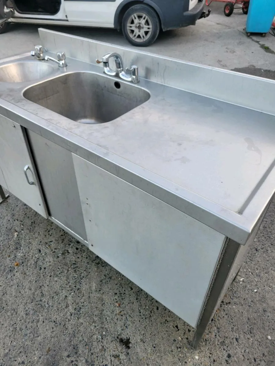 Sink Double Stainless Steel Commercial - Image 1