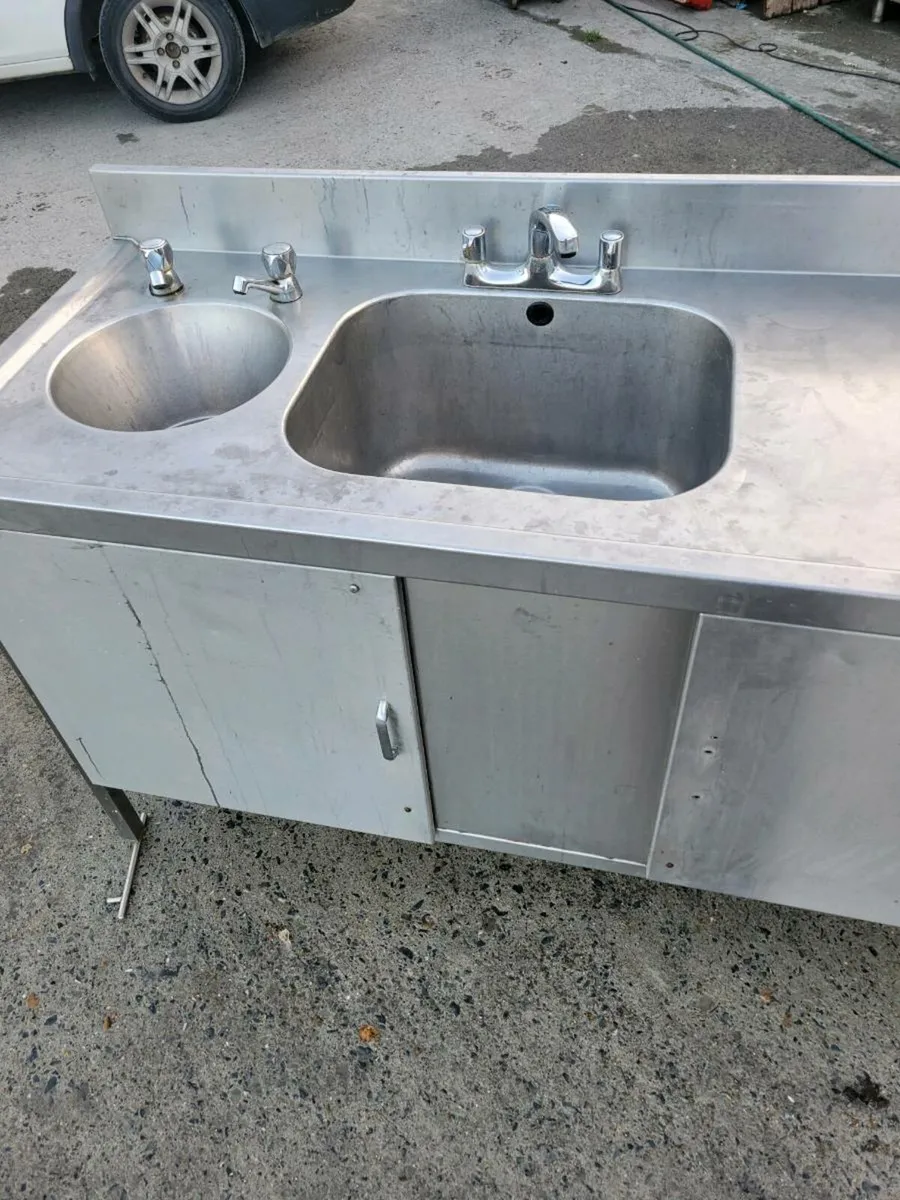 Sink Double Stainless Steel Commercial - Image 3