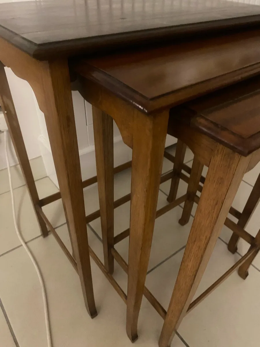 Vintage Timber Nest of Tables - Image 3