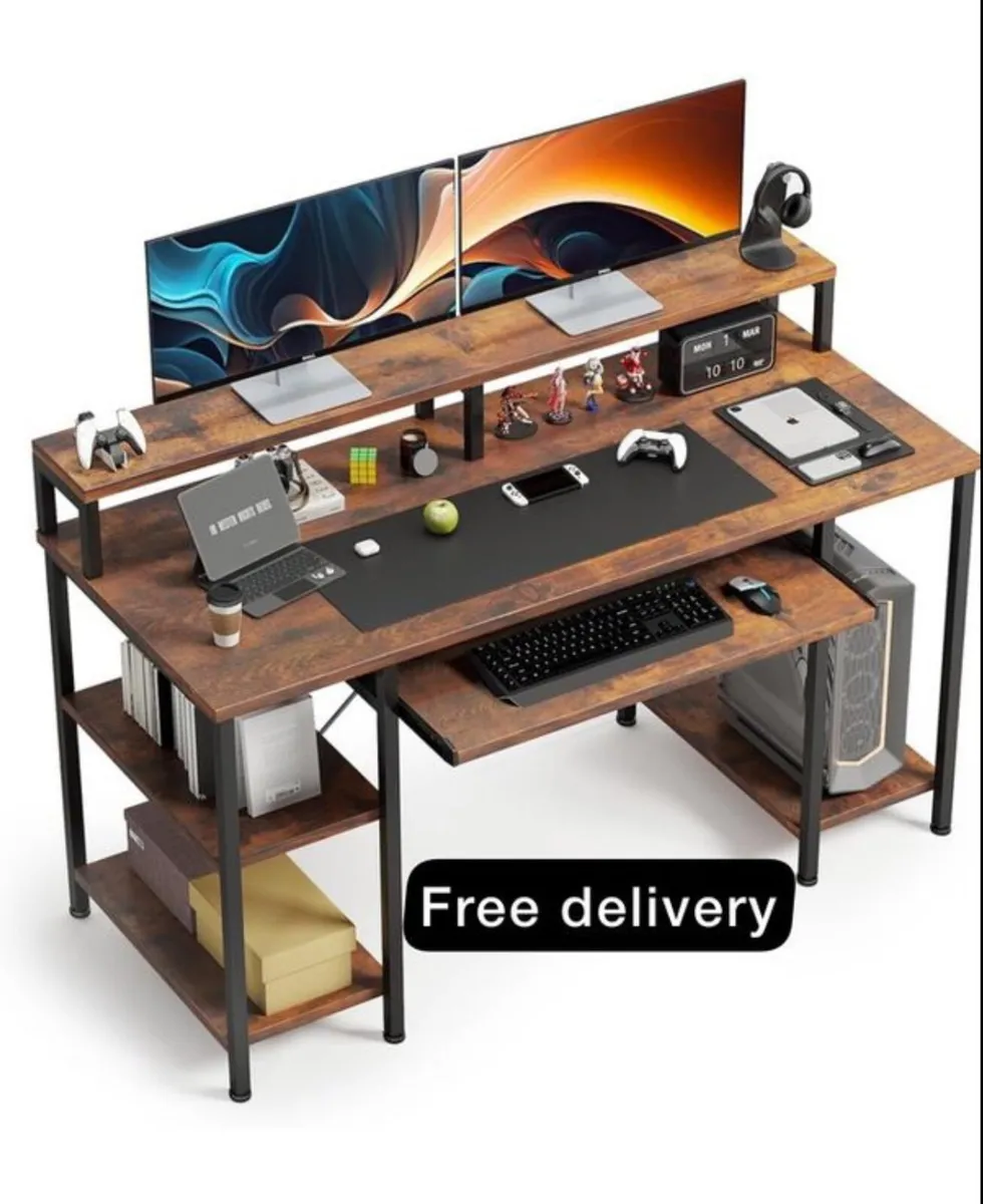 Computer Desk with Keyboard Tray