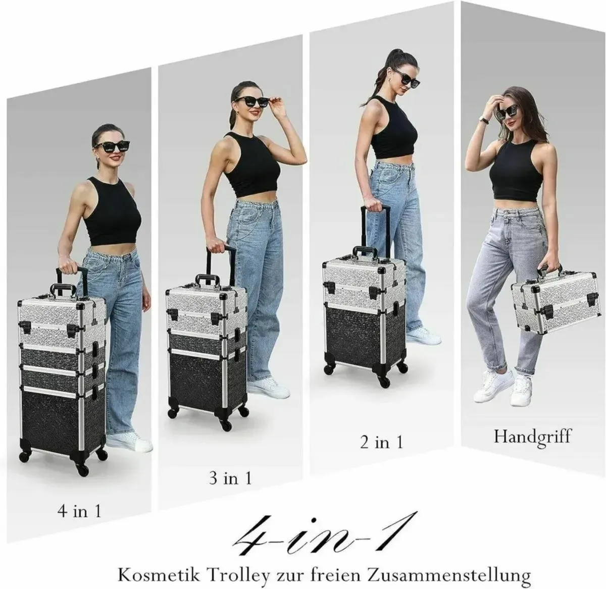 Makeup Trolley Case with Detachable Sections - Image 2