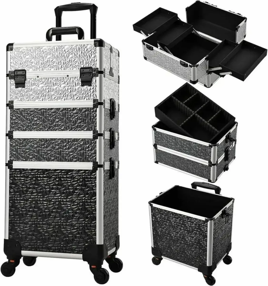 Makeup Trolley Case with Detachable Sections - Image 4