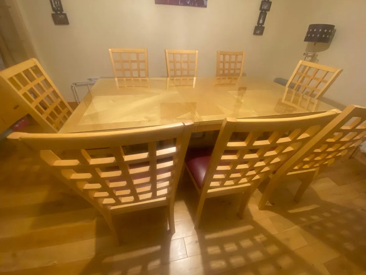 Dining Room Table 8 Chairs and Dresser - Image 3