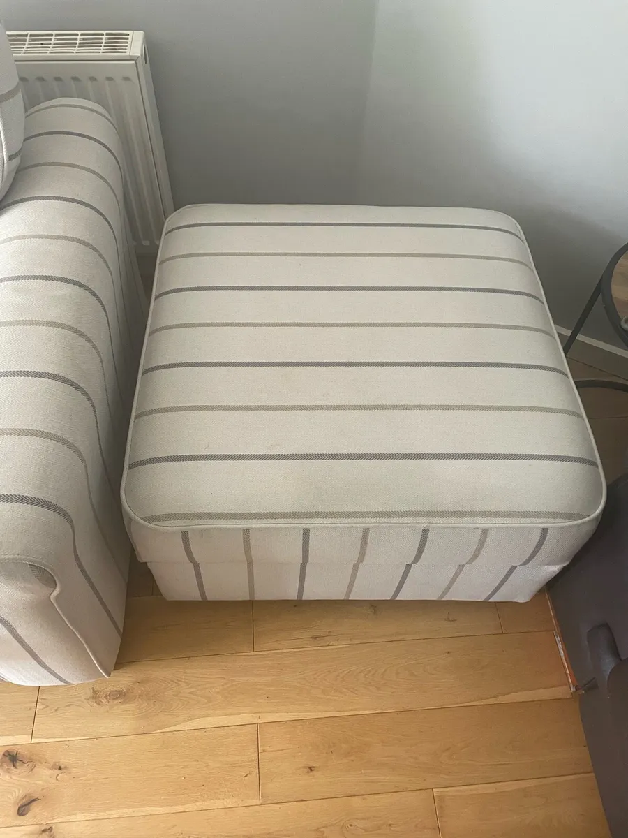 Sofa and matching storage footstool - Image 2