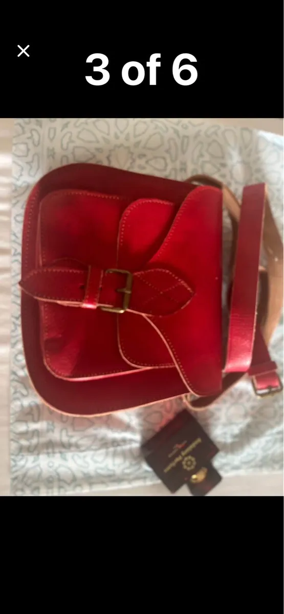 Red leather bag - Image 2