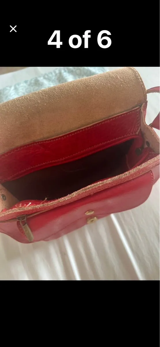 Red leather bag - Image 4