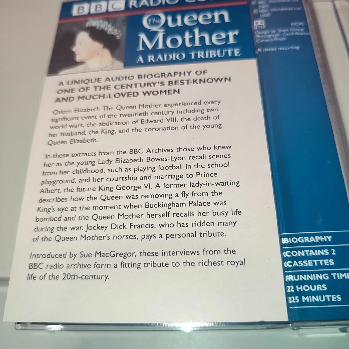 BBc Radio Collection The Queen Mother cassettes - Image 2
