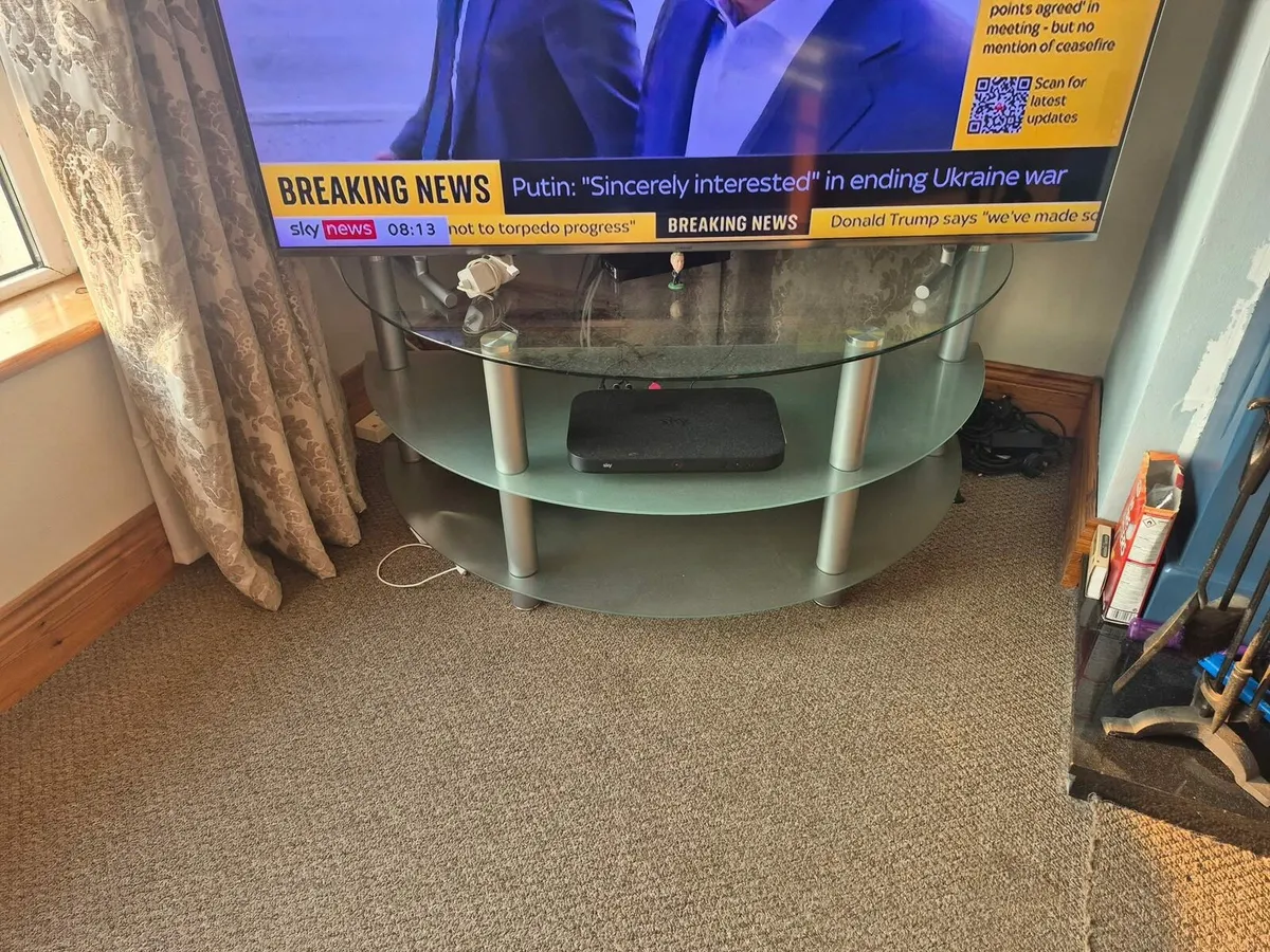 Half Moon Glass TV stand