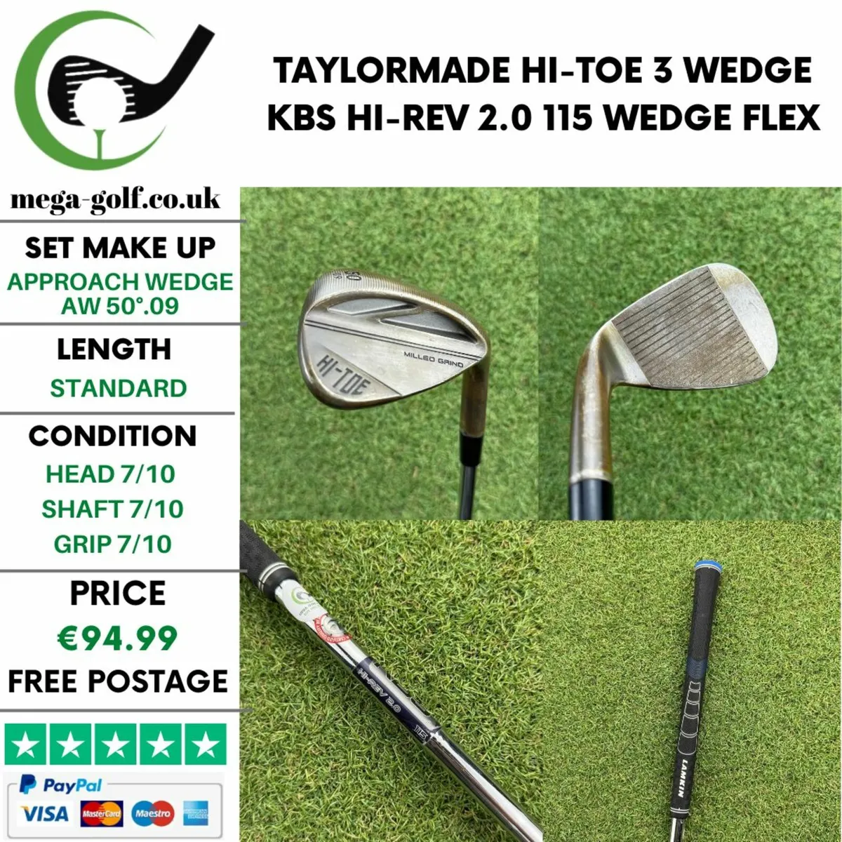 Taylormade Hi-Toe 3 Wedge Aw 50°.09 / Wedge Flex - Image 1
