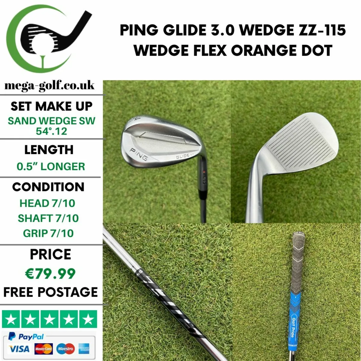 Ping Glide 3.0 Wedge Sw 54°.12 / Zz-115 Wedge Flex - Image 1