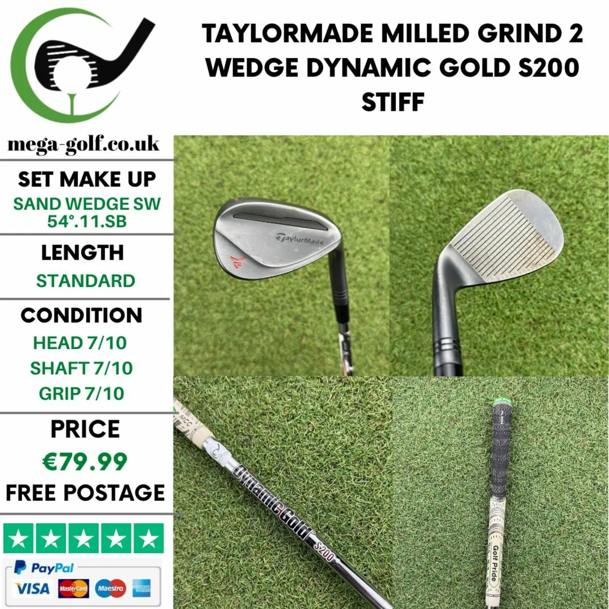 Taylormade Milled Grind 2 Wedge Sw 54°.11.Sb - Image 1