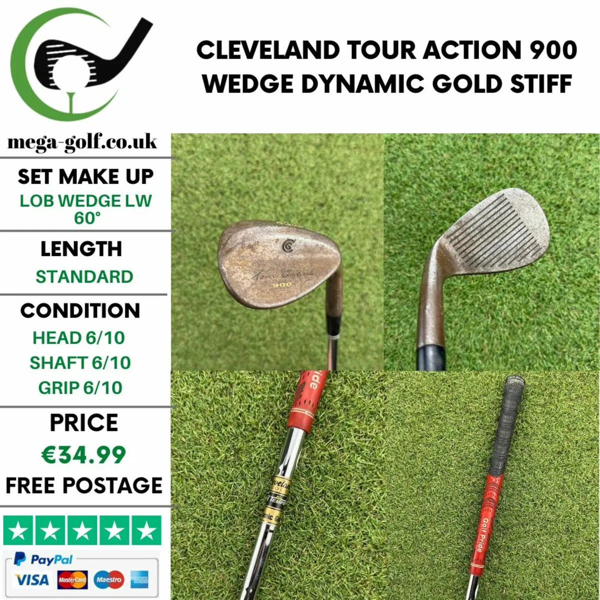 Cleveland Tour Action 900 Wedge Lw 60° / Stiff - Image 1