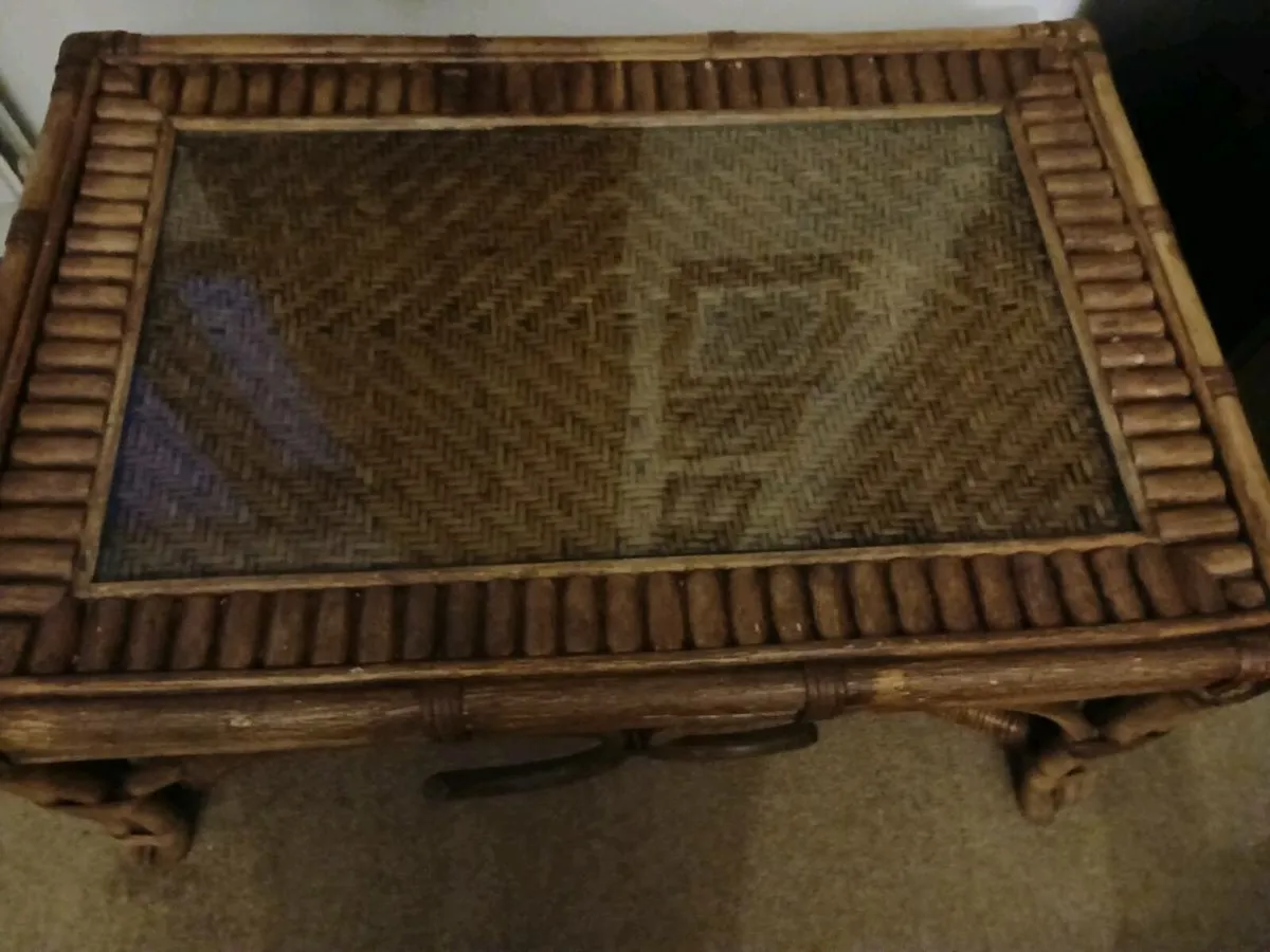 Wicker rectangular table. - Image 2