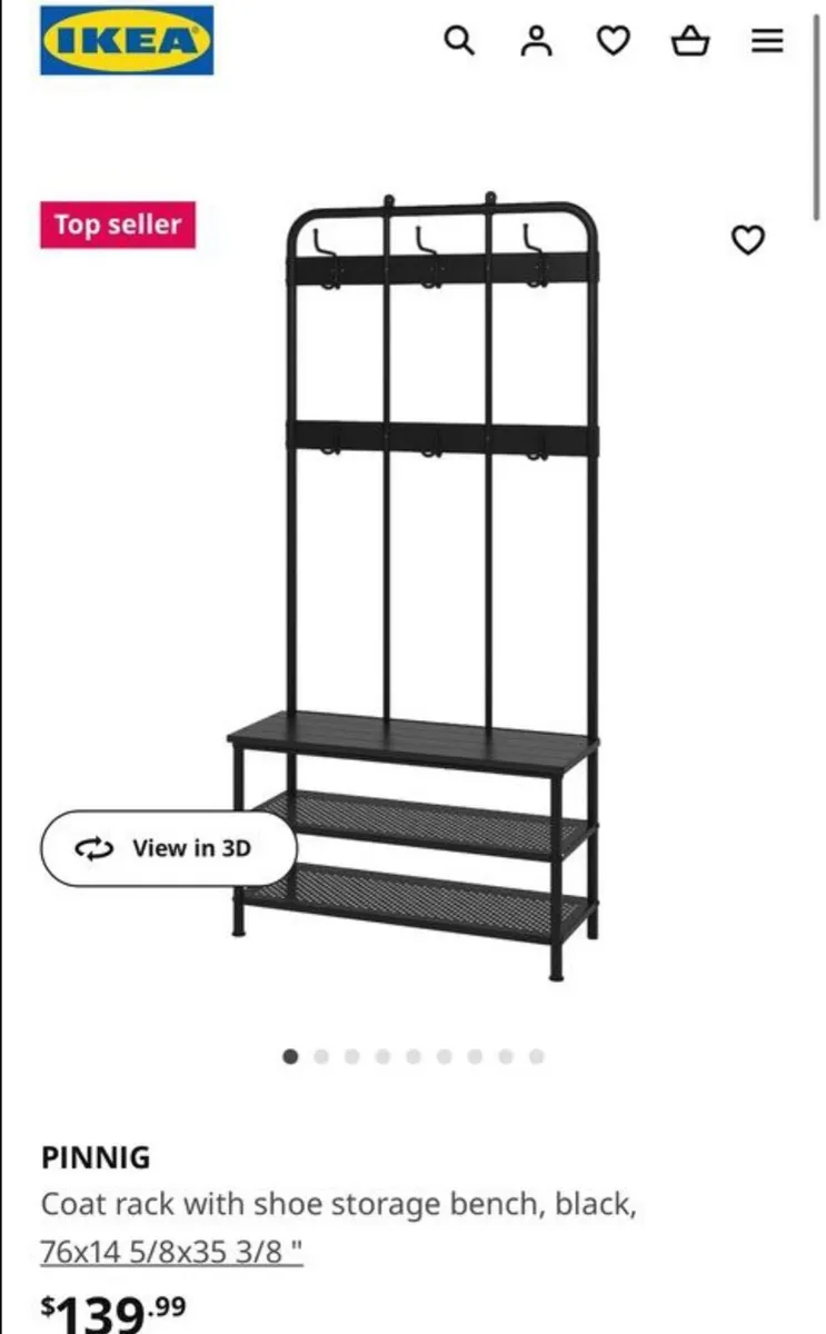 BRAND NEW IKEA COAT & SHOE STAND - Image 2