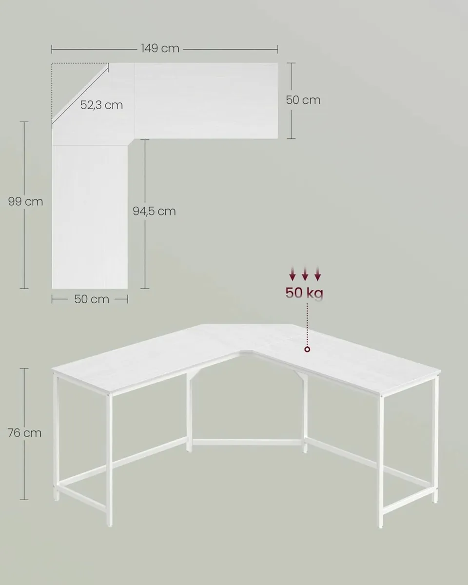 New maple white office desk - FREE P&P - Image 2
