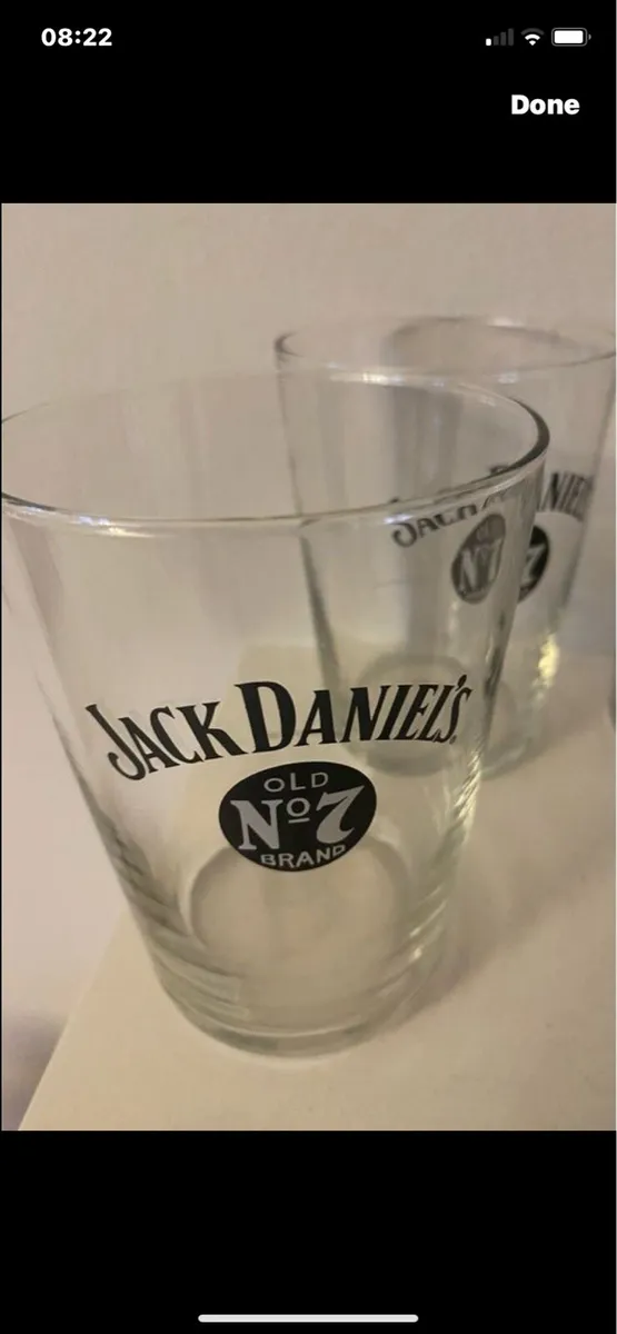Rare Jack Daniel’s Half Litre Glasses Set (2) - Image 2