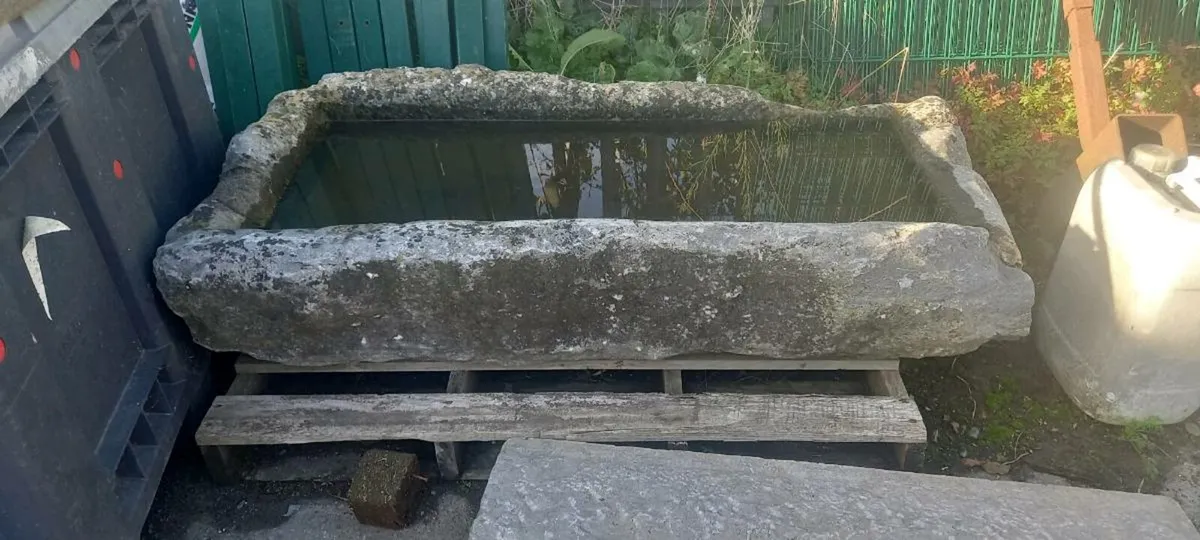 Old Stone Trough, Old Bricks & V Mesh Fencing - Image 1