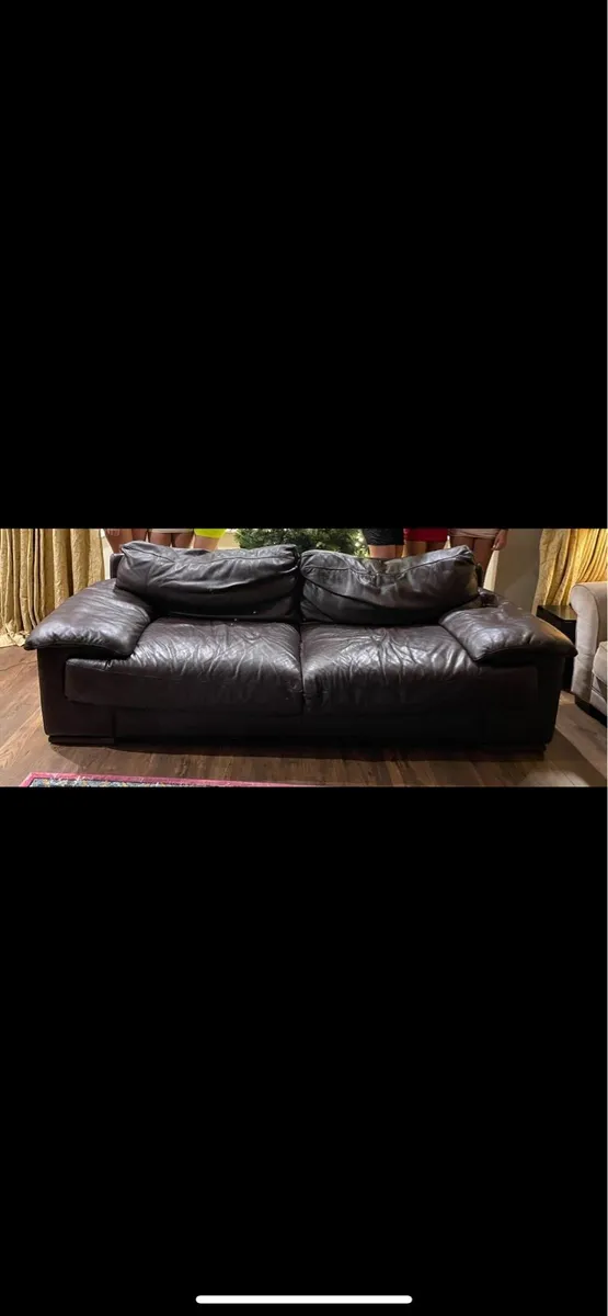 Real leather sofa