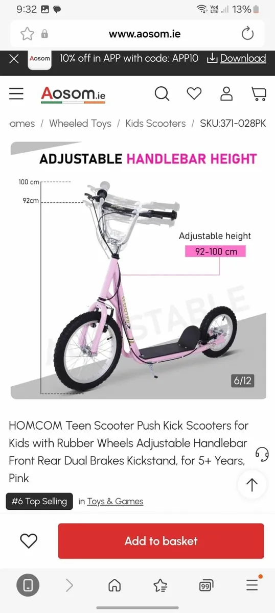 Pink scooter - Image 1