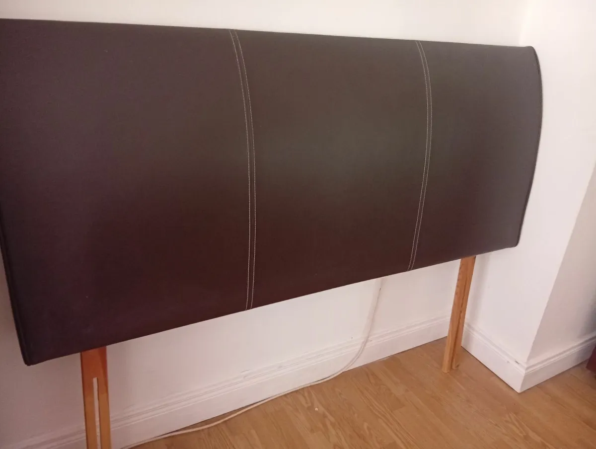Quality leather king size headboard - Image 3