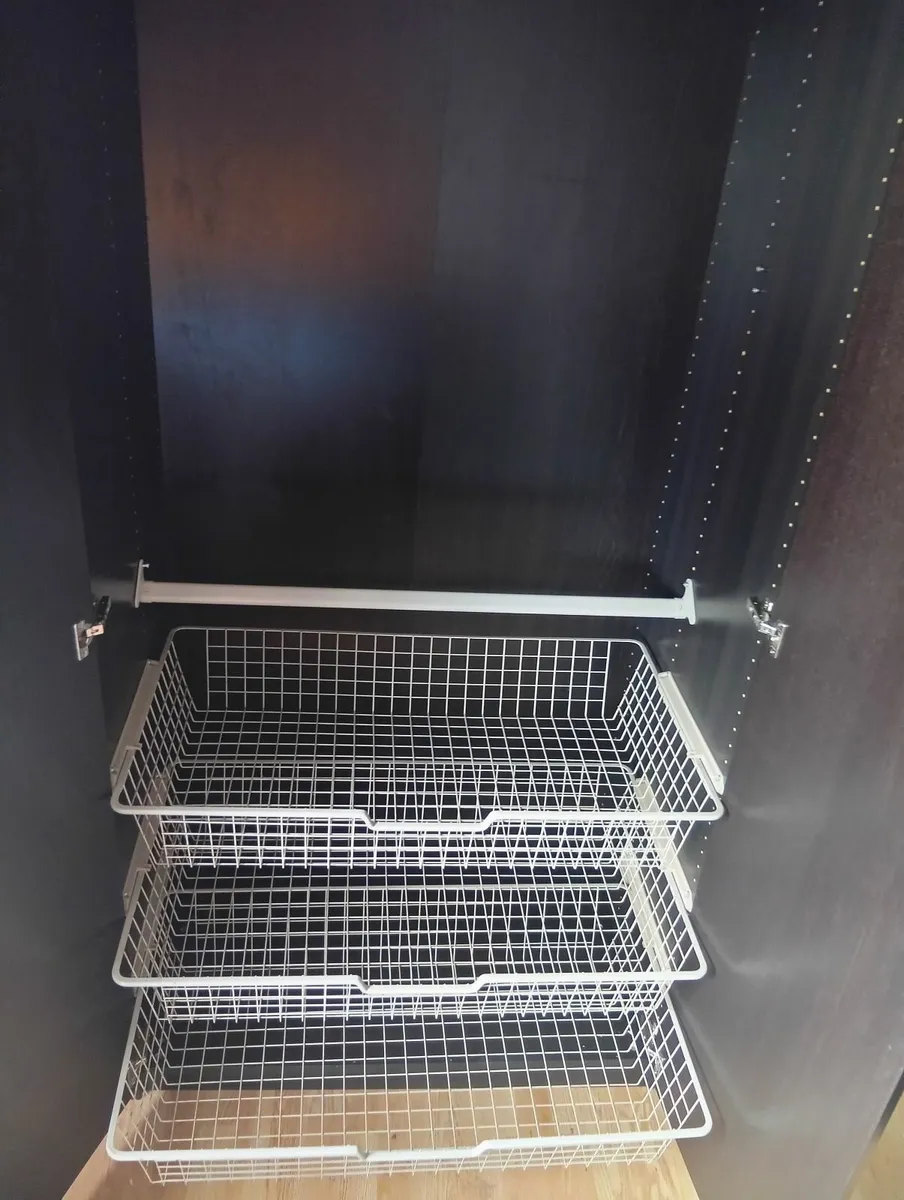 2door Roomy Sturdy Black wardrobe - Image 3