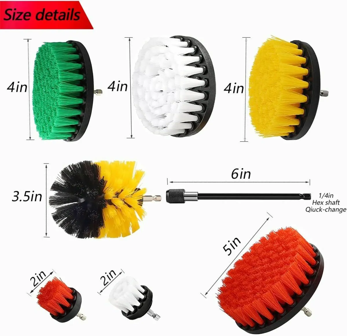 20Pcs Drill Brush Attachment Set, Drill Brush for - Image 3