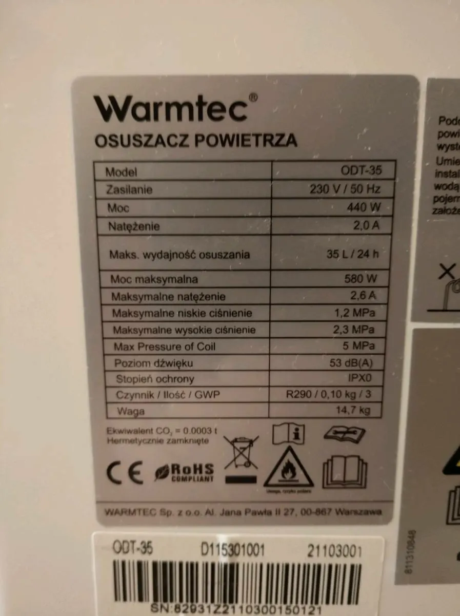 Air dehumidifier 35L / 24h - Image 3