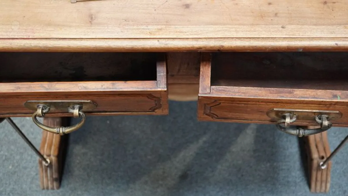 Spanish Hand-Carved Console Table - Unique Artisan Design - Image 4