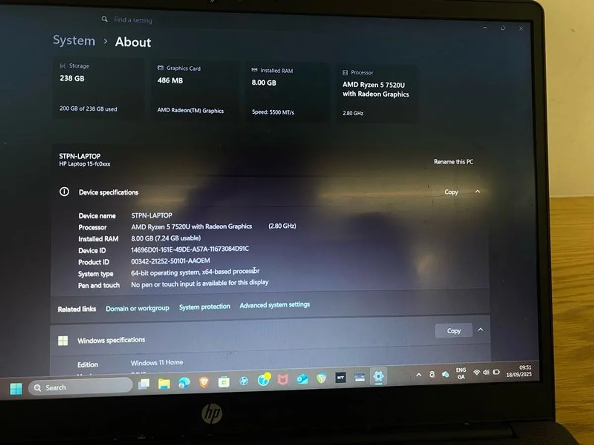 HP Windows 11 Ryzen 5 - Image 3