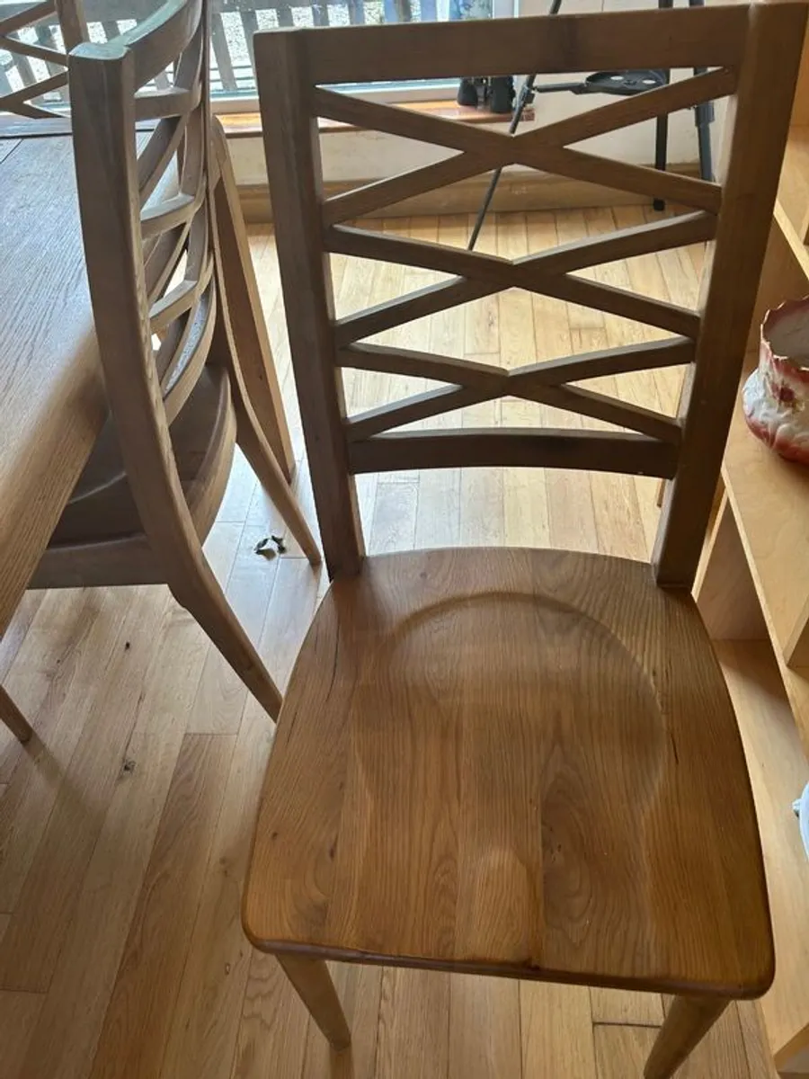 Dining Table/ Chairs (Oak) and matching Coffee Table - Image 1