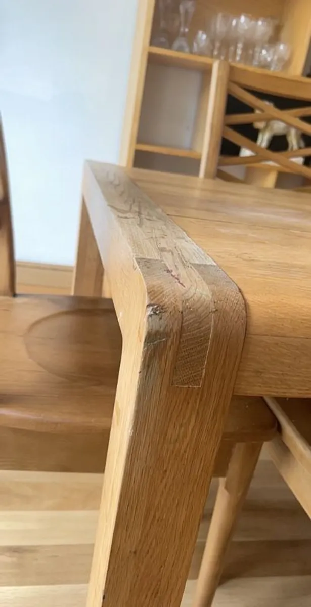 Dining Table/ Chairs (Oak) and matching Coffee Table - Image 3