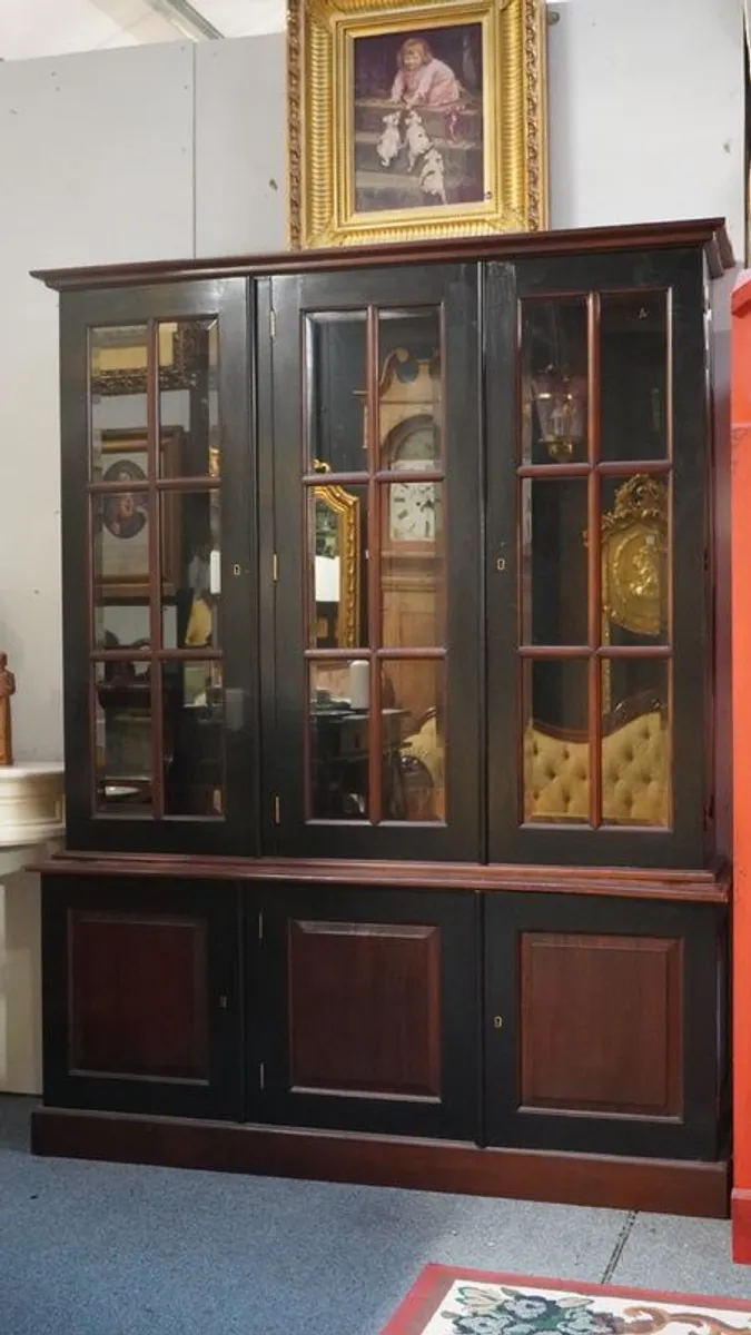 Classic Mahogany Bookshelf Upcycled by Our Artist - Image 2