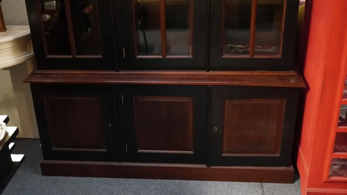 Classic Mahogany Bookshelf Upcycled by Our Artist - Image 4