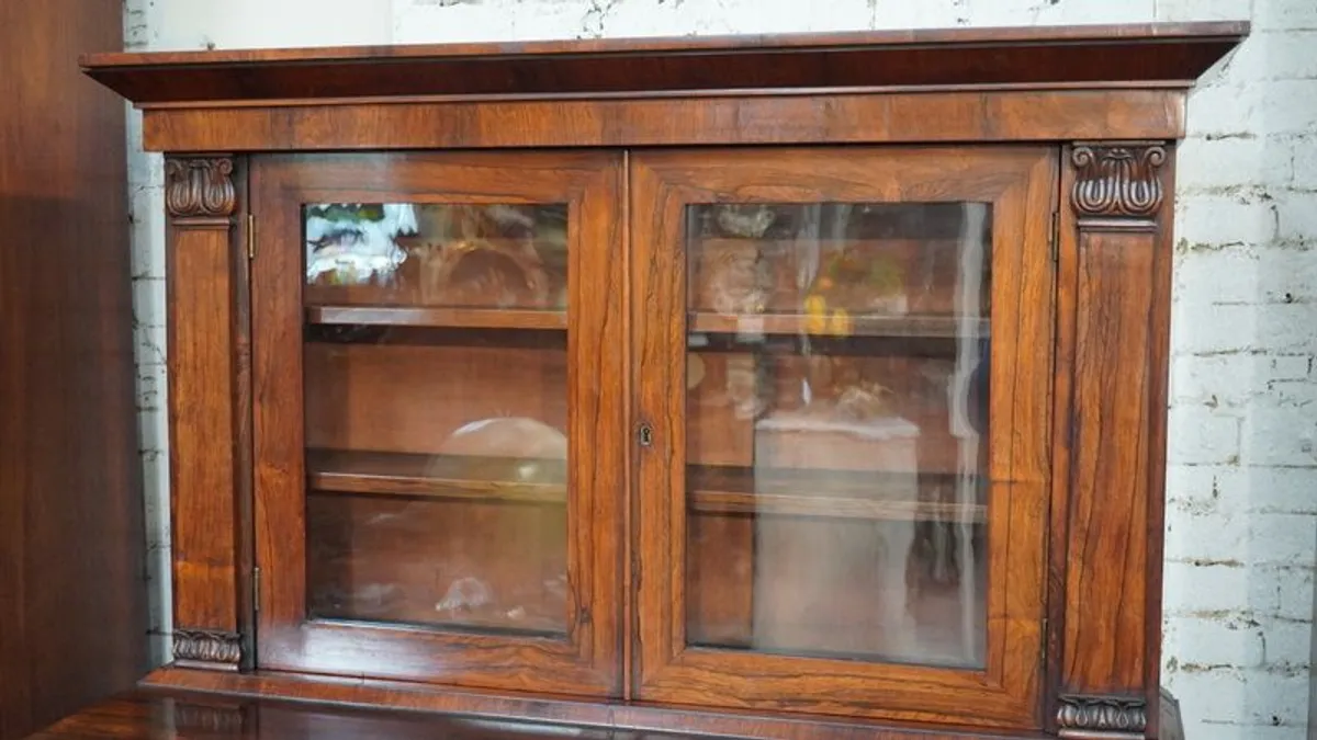 William IV Rosewood Bookcase Chiffonier - Circa 1830s - Image 3
