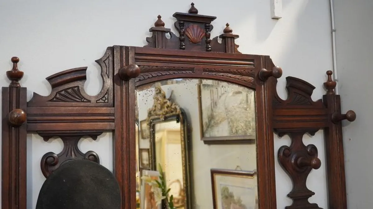 Antique Oak Hall Stand - Image 3
