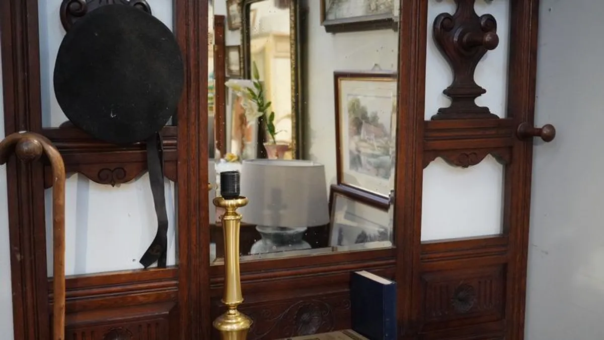 Antique Oak Hall Stand - Image 4