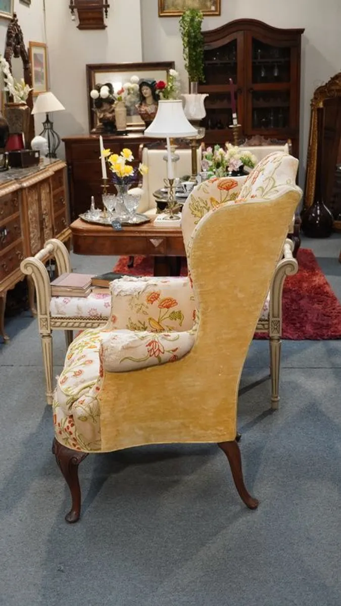 Antique Wingback Armchair - Image 2