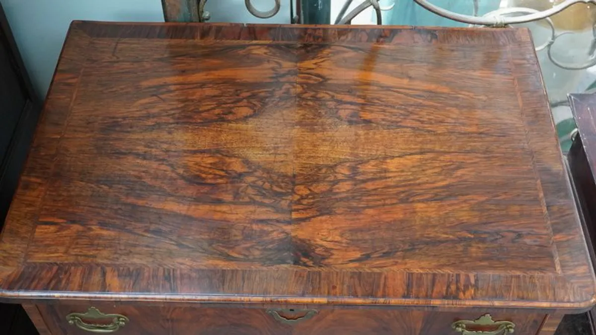 Victorian Rosewood Kneehole Desk - Queen Anne Manner - Image 3